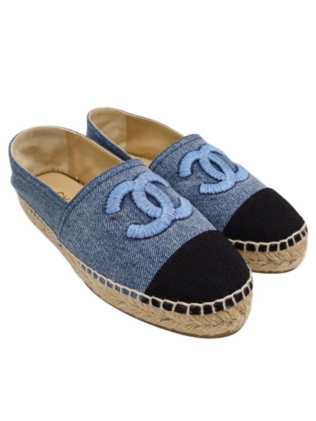 G29763 CC logo denim espadrille - CHANEL - BALAAN 1