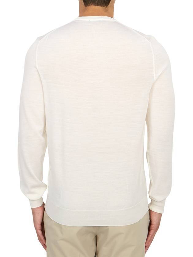 Men's Crew Neck Wool Knit Top Ivory - DRUMOHR - BALAAN 5