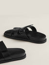 Chypre Calfskin Sandals Black - HERMES - BALAAN 7