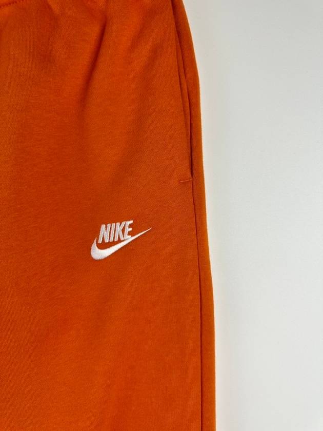 Sportswear Club Fleece Mid-Rise Track Pants Orange - NIKE - BALAAN 4