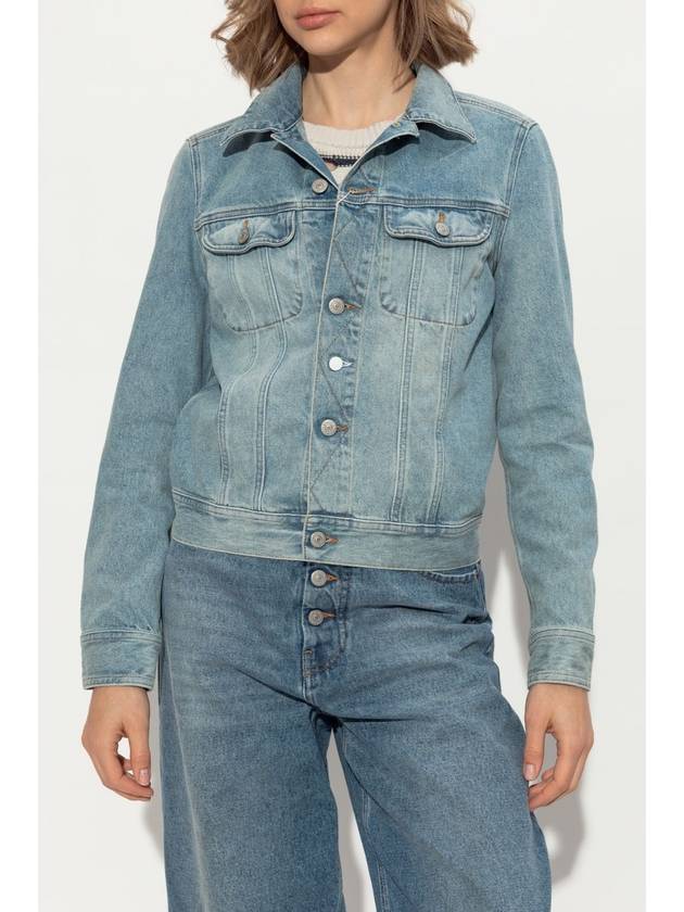 MM6 Maison Margiela Denim Jacket With Slit, Women's, Blue - MAISON MARGIELA - BALAAN 3