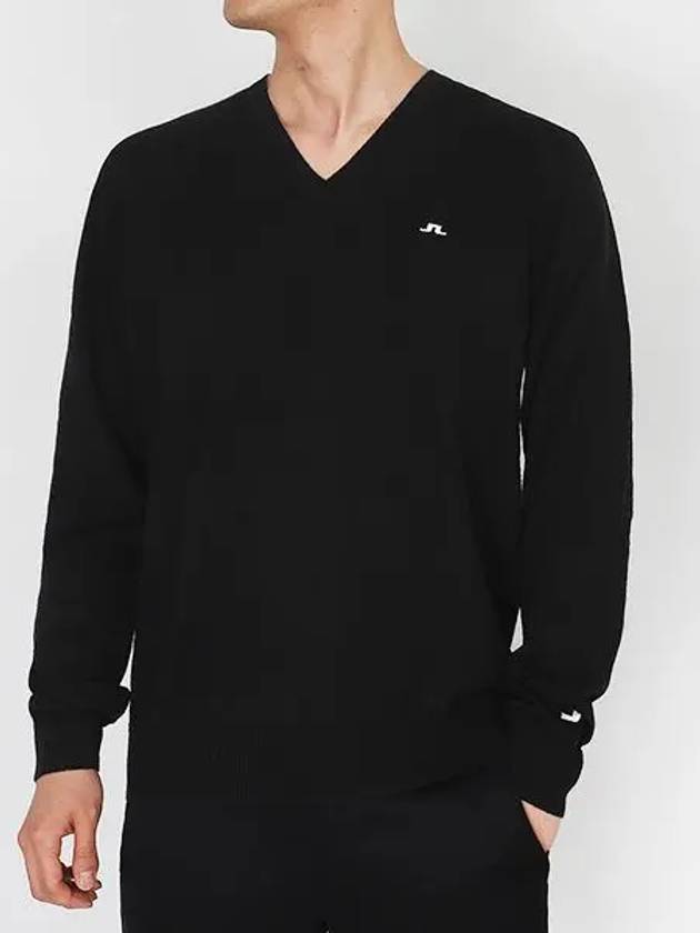 Men's Golf Lymann Knit Top Black - J.LINDEBERG - BALAAN 2