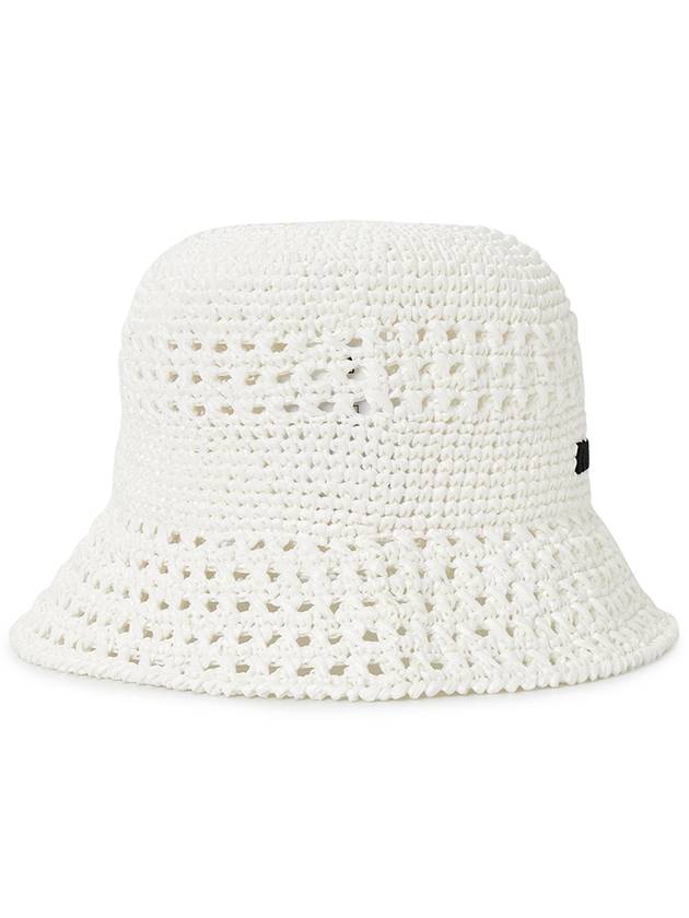 Woven Fabric Bucket Hat White - MIU MIU - BALAAN 4