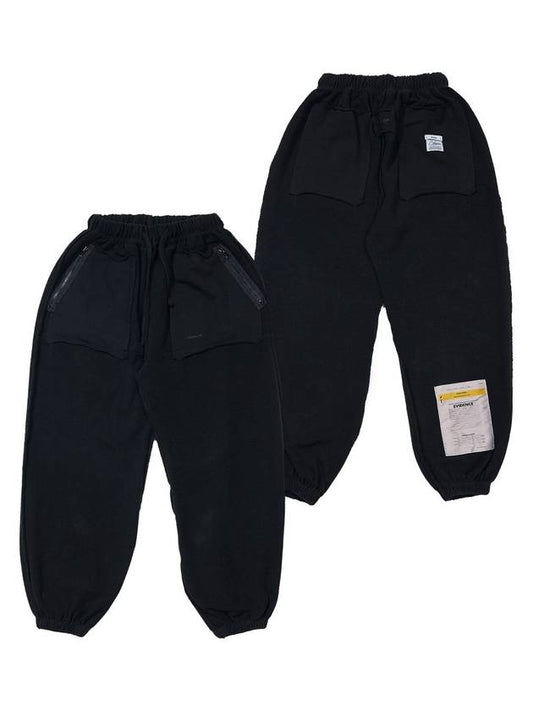 INSIDEOUT BIO WASHED WIDE JOGGER PANTS BLACK - STIGMA - BALAAN 2