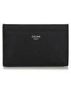 Logo Grain Card Wallet Black - CELINE - BALAAN 2