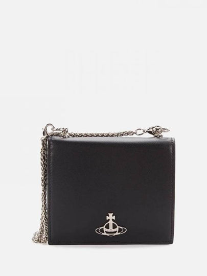 Derby Chain Half Wallet Black - VIVIENNE WESTWOOD - BALAAN 2