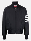 Poly Twill 4-Bar Oversized Knit Down Bomber Jacket Navy - THOM BROWNE - BALAAN 3