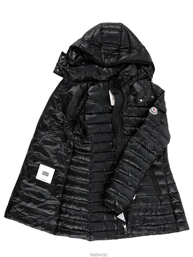 Women's Menthe Hooded Goose Down Lightweight Padding Black - MONCLER - BALAAN 4