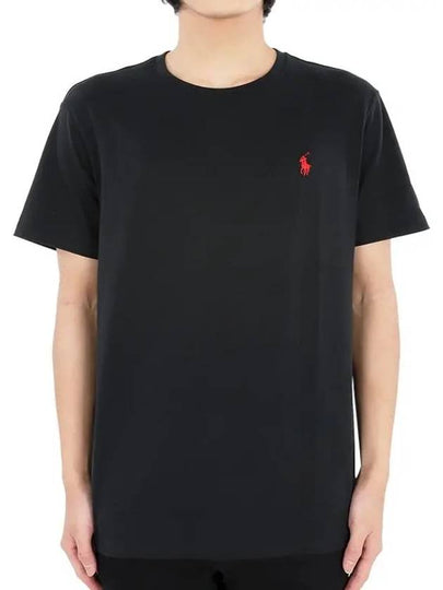 Men's Embroidered Pony Short Sleeve T-Shirt Black - POLO RALPH LAUREN - BALAAN 2