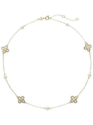 Kira Clover Pearl Necklace Gold - TORY BURCH - BALAAN 1