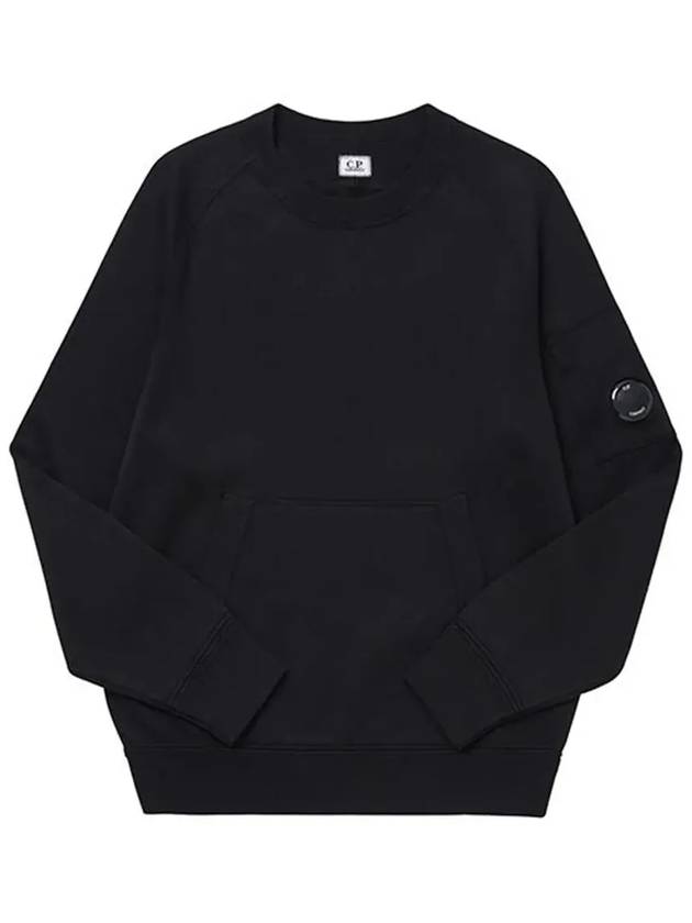 Men's Lens Wappen Pocket Crew Neck Sweatshirt Black - CP COMPANY - BALAAN 4