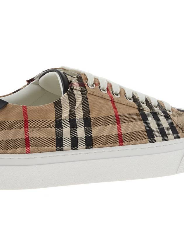 Vintage Check Cotton Low Top Sneakers Beige - BURBERRY - BALAAN 11