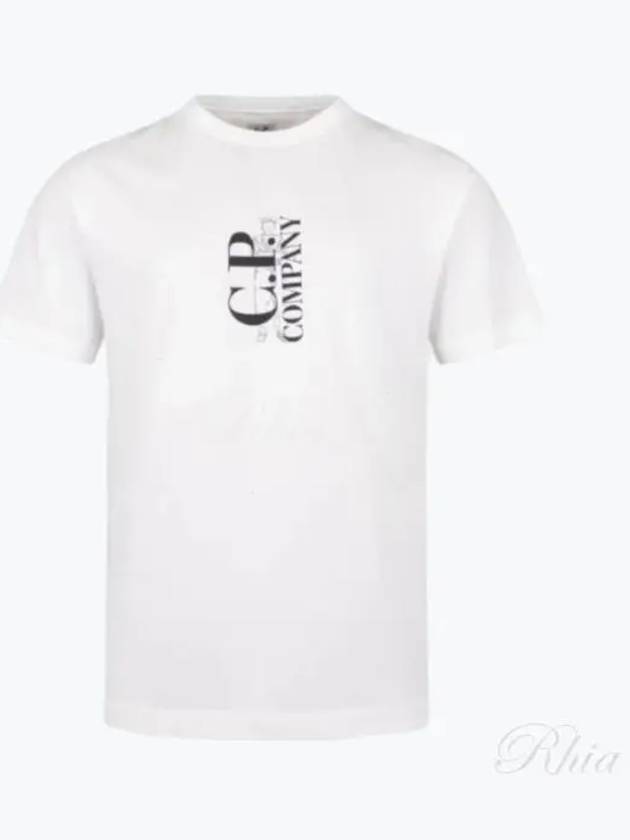 Logo Short Sleeve T-Shirt White - CP COMPANY - BALAAN 2