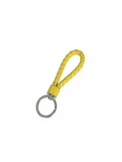 Intrecciato Leather Key Holder Yellow - BOTTEGA VENETA - BALAAN 2