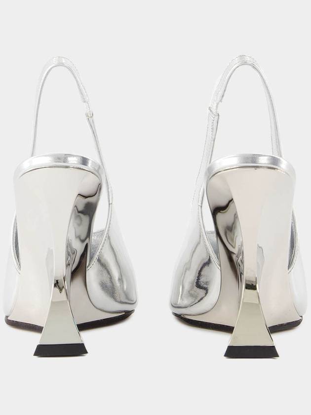 Nina Slingback Pumps - Paris Texas - Leather - Silver - PARIS TEXAS - BALAAN 3