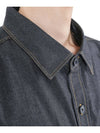 Fake Denim Short Sleeve Shirt Black - ARCANE FUNK - BALAAN 5