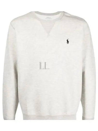 Embroidered Logo Basic Crew Neck Sweatshirt Grey Melange - POLO RALPH LAUREN - BALAAN 2