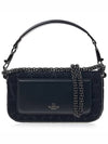 Toile Iconographe V Logo Cotton Shoulder Bag Black - VALENTINO - BALAAN 4