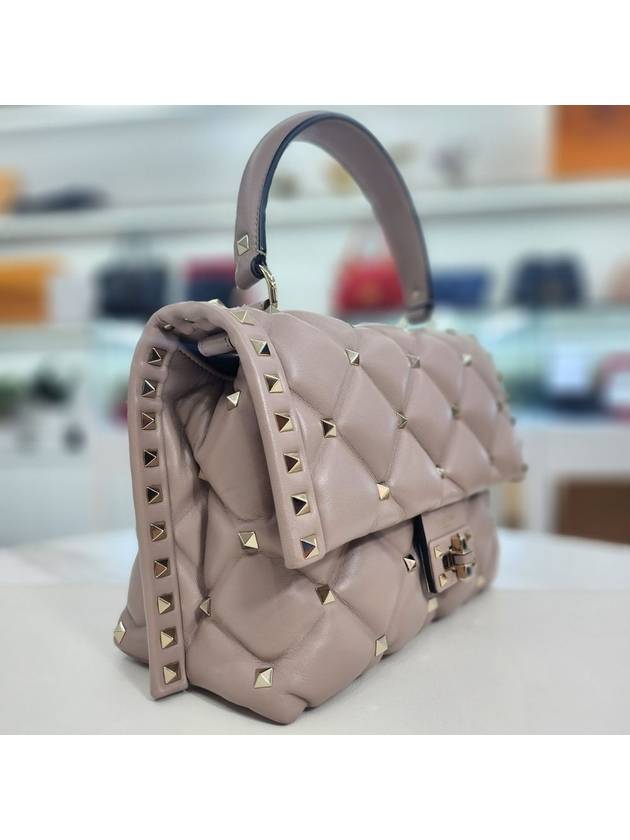 Candy stud top handle tote bag PW0B0B84NA - VALENTINO - BALAAN 4