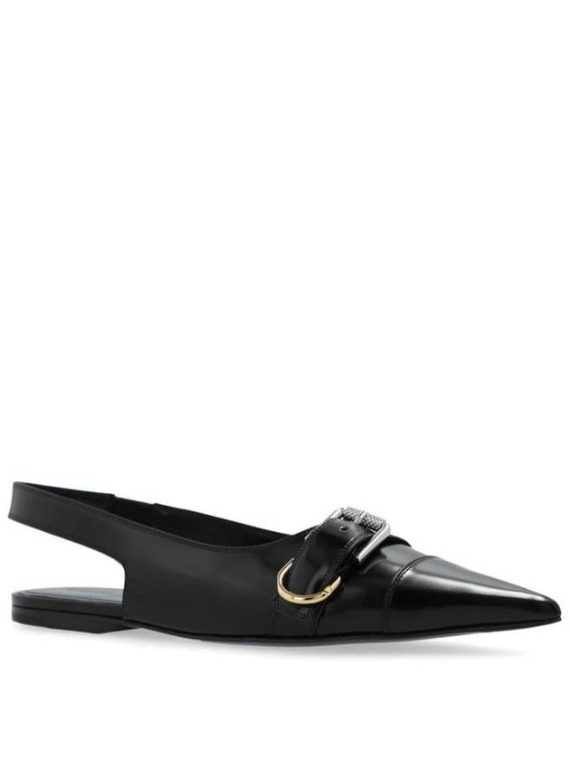 Givenchy Black Leather Flats - GIVENCHY - BALAAN 2