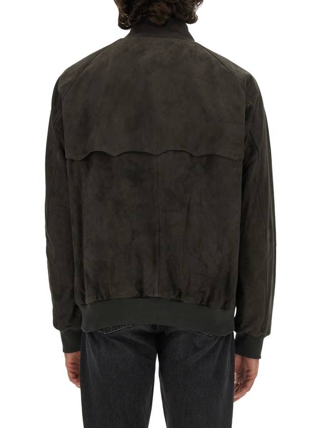 G9 Slim Fit Suede Jacket Black - BARACUTA - BALAAN 4