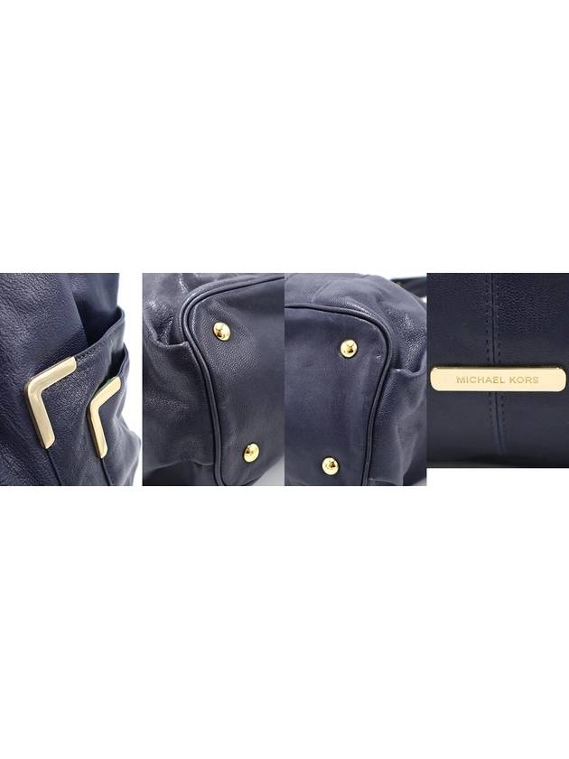 Michael Kors 30H91BRT3L Navy Saffiano Gold Shoulder Bag - MICHAEL KORS - BALAAN 8