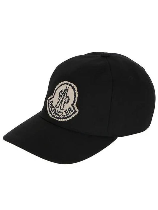 Logo Patch Ball Cap Black - MONCLER - BALAAN 2