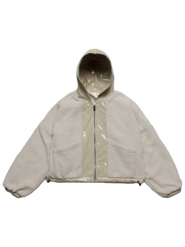 Reversible Glossy Zip Up Hoodie Beige - DON’T ASK MY PLAN - BALAAN 3