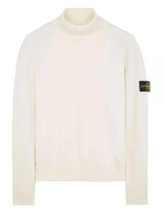 Men's Logo Patch Turtleneck White - STONE ISLAND - BALAAN 2