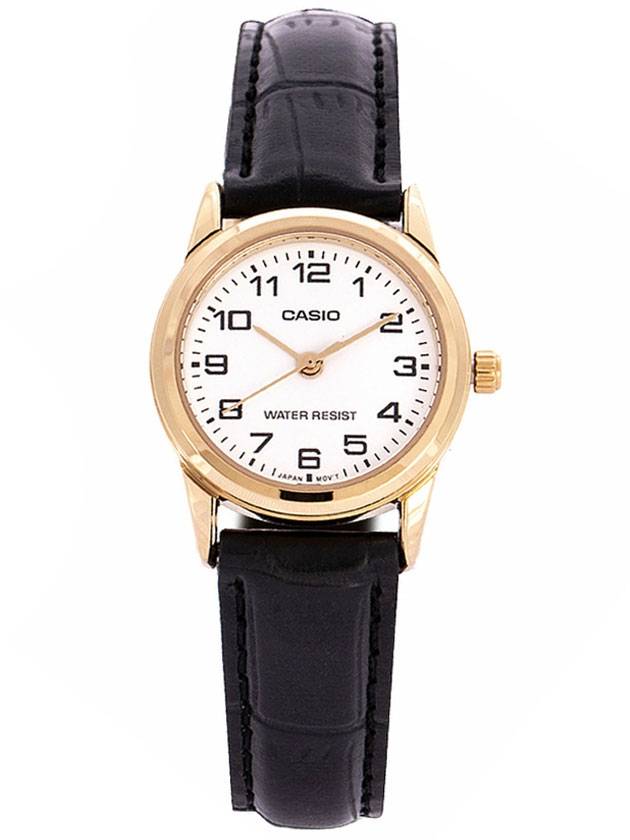 analog leather watch black - CASIO - BALAAN 1