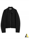 Stripe Point Collar Virgin Wool Zip-Up Jacket Black - OUR LEGACY - BALAAN 2