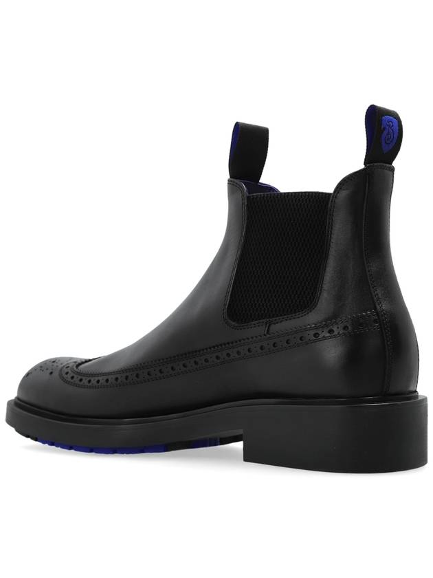 Leather Loch Chelsea Boots Black - BURBERRY - BALAAN 6