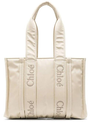 Woody Medium Tote Bag Ivory - CHLOE - BALAAN 1