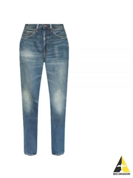 Denim Straight Jeans Blue - SAINT LAURENT - BALAAN 2
