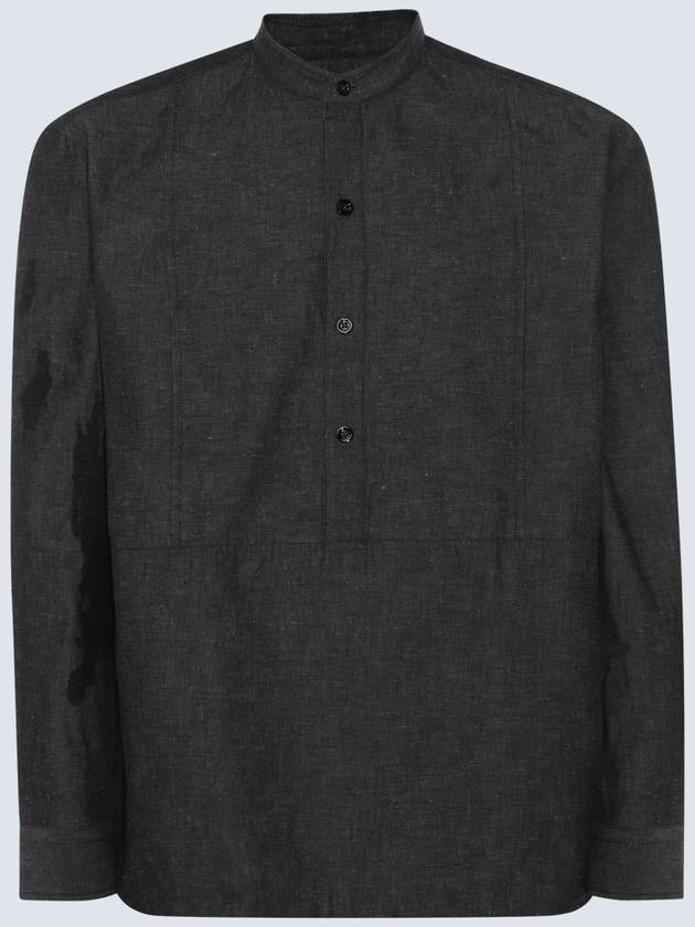 Pt Torino Black Linen Shirt - PT TORINO - BALAAN 1