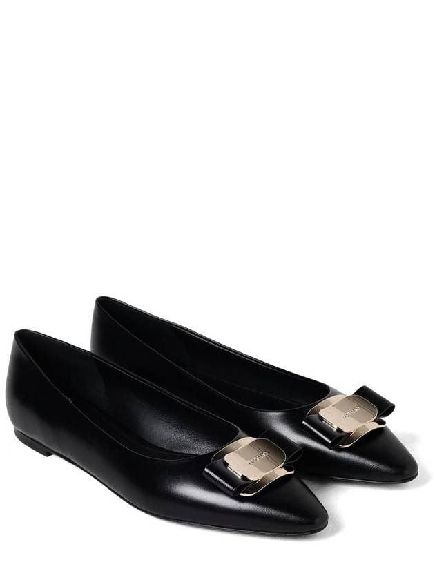 New Vara Plate Ballet Flat Black - SALVATORE FERRAGAMO - BALAAN 3