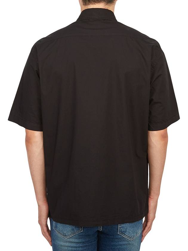 Cotton Popeline Short Sleeve Shirt Black - CP COMPANY - BALAAN 4