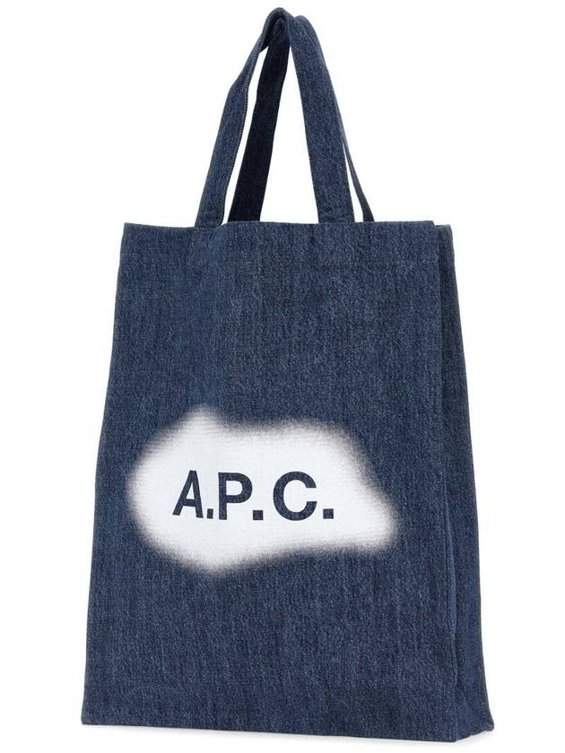 Logo Lou Mini Denim Tote Bag Indigo - A.P.C. - BALAAN 3