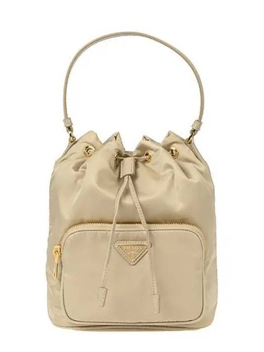 Duet Re-Nylon Bucket Bag Desert Beige - PRADA - BALAAN 2