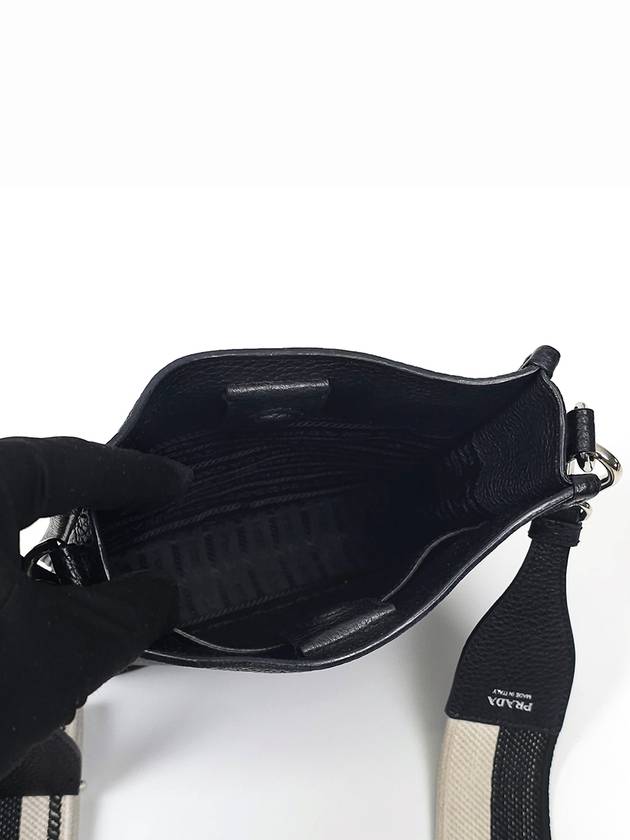 1BH191 Black Leather Mini Shoulder Bag - PRADA - BALAAN 5