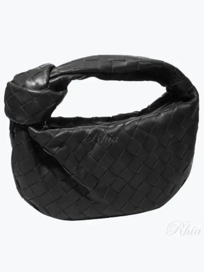 Jodie Intrecciato Small Tote Bag Black - BOTTEGA VENETA - BALAAN 2