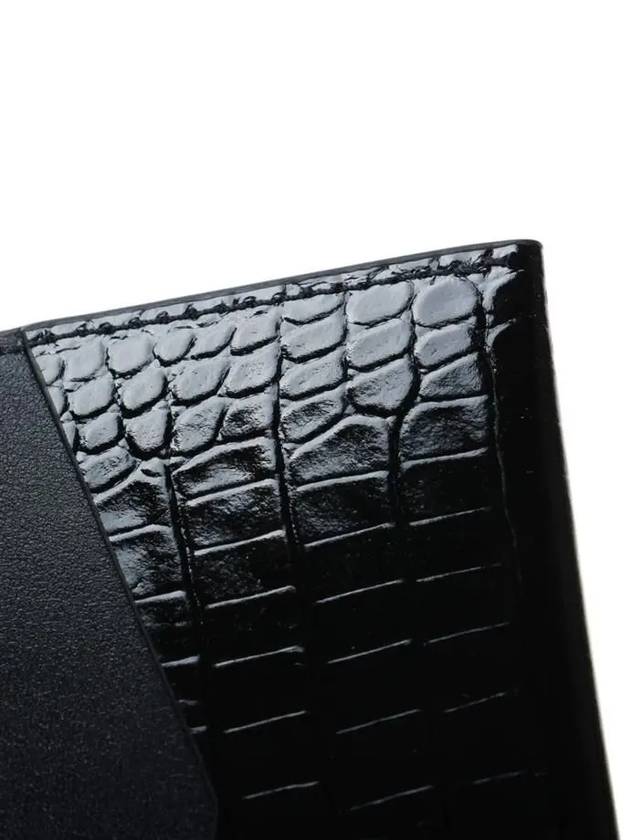 Crocodile Style Leather Card Wallet Black - GIVENCHY - BALAAN 11