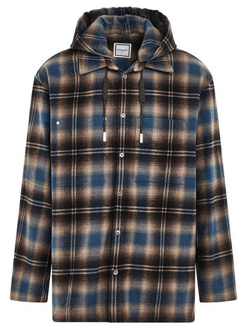 Cotton hooded checked shirt - WOOYOUNGMI - BALAAN 1