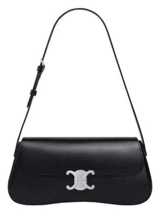 Medium Calfskin Shoulder Bag Black - CELINE - BALAAN 2