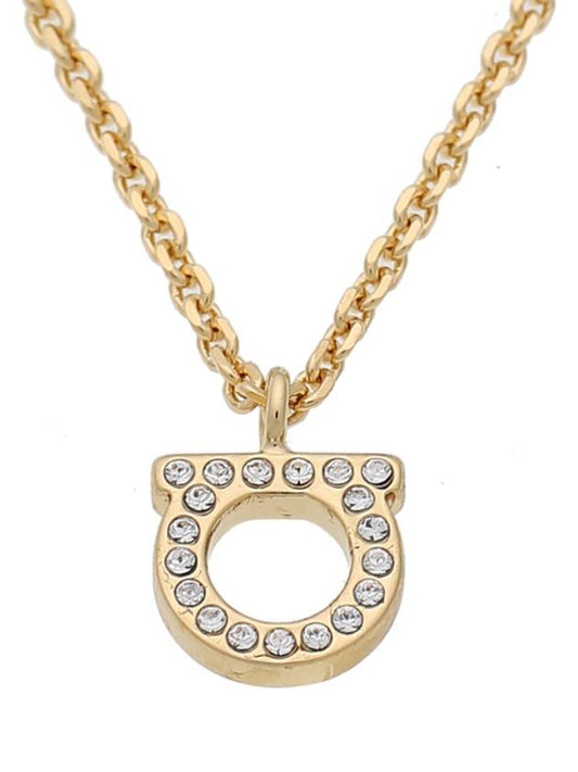 Gancini Crystal Necklace Gold - SALVATORE FERRAGAMO - BALAAN 2