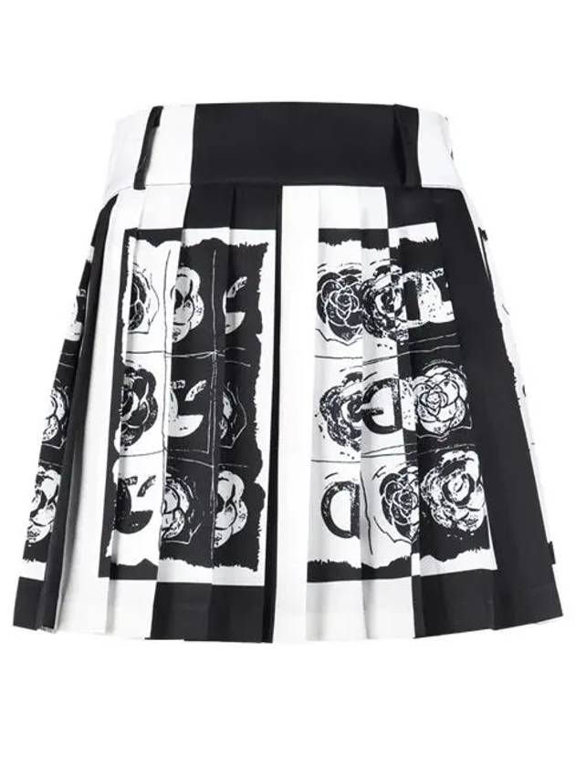 Rose Artwork Pleated Culotte Skirt GQ4M112W - LUX GOLF - BALAAN 4