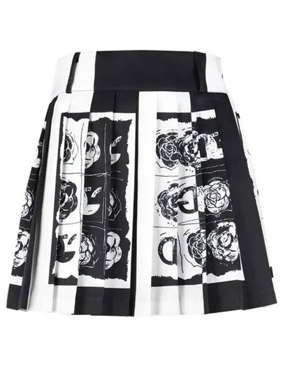 Rose Artwork Pleated Culotte Skirt GQ4M112W - LUX GOLF - BALAAN 2