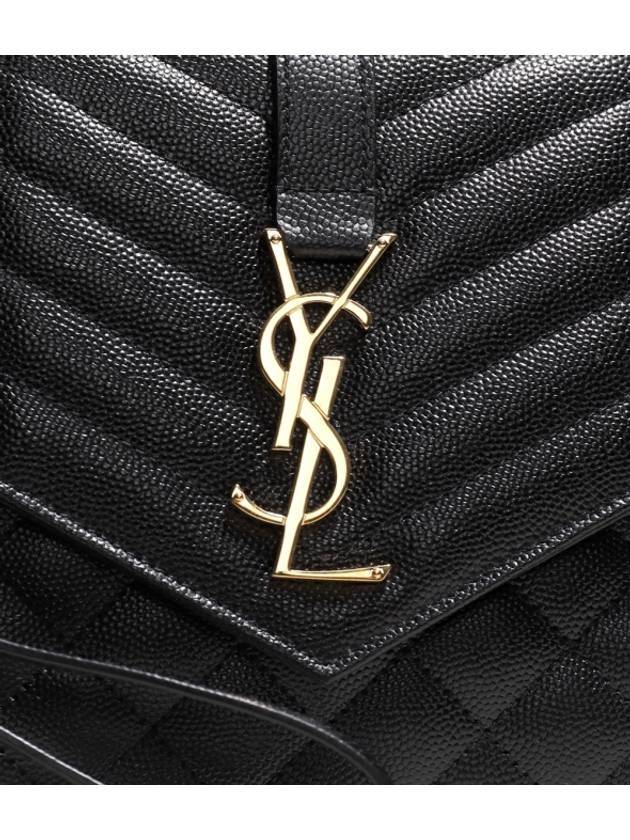 Matelasse Gold Logo Strap Clutch Bag Black - SAINT LAURENT - BALAAN 4