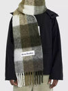 Check Mohair Muffler Green - ACNE STUDIOS - BALAAN 9