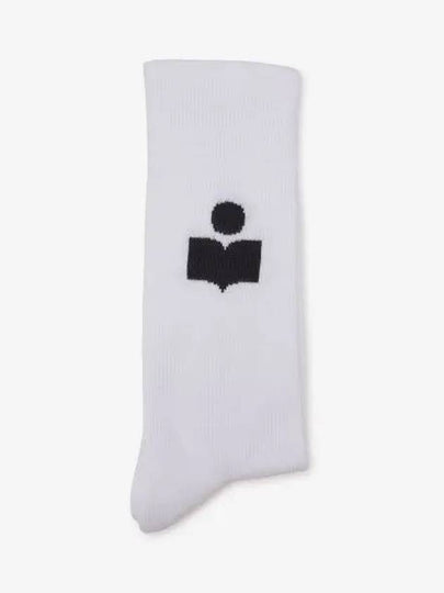 Siloki Logo Socks White - ISABEL MARANT - BALAAN 2